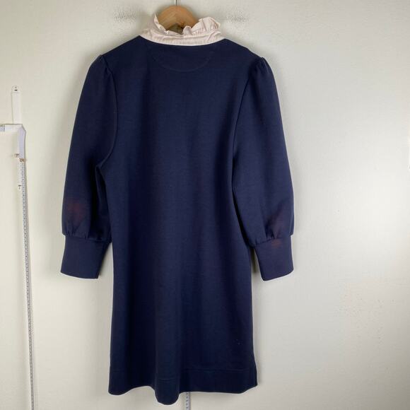 Tuckernuck Charlotte Terry Dress Size Medium Navy Blue Mini Pomander Place *flaw - Picture 11 of 16